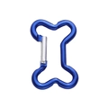Moschettone in alluminio blu a forma di osso per portachiavi DIY e accessori borsa - Forma di Osso / 1 Pezzo (49x32mm) / Blu Zaffiro
