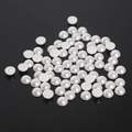 Flatback half round ABS faux pearl beads in cream white for DIY handmade accessories - Diameter 8mm Approx 200Pcs/Bag / Off White