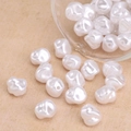 Irregular Baroque-style white pearl beads with holes for DIY jewelry making and crafts - Skull Style (#18)