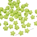 Perline a stella in acrilico verde chiaro da 11mm con foro per gioielli fai da te - 11x11mm (5 pezzi/confezione) / Verde mela