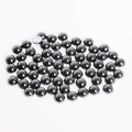 Glossy black half-round flatback ABS imitation pearl beads for DIY craft decoration - Black
