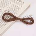 Brown 1mm waxed polyester cord roll for DIY handmade jewelry and bracelet weaving - 10 Meters/Bag / Light Coffee