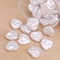 Baroque style heart shaped faux pearl beads for DIY jewelry making accessories - Flat Heart Style (#19)