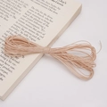 Spool of 1mm beige waxed polyester cord for DIY jewelry braiding on a book - 10 Meters/Bag / Milk Tea