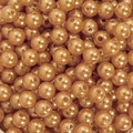 DIY champagne gold acrylic pearl beads with smooth luster and pre-drilled holes - Light Coffee