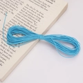 Sky blue 1mm polyester waxed cord for DIY jewelry making and bracelet weaving - 10 Meters/Bag / Medium Blue & White