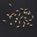 Golden cup peg bail pendants for DIY pearl jewelry making accessories in bulk - 3x6.5mm (50 Pieces/Pack) / Gold