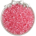 Rosa transparente facettierte Glasperlen für DIY-Schmuck in einer Silberschale - Stil 28 (10g/Packung)
