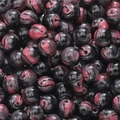 Perles en résine polies avec texture marbrée rose, noire et grise pour bijoux DIY - Noir Rouge