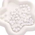 8mm weiße Acryl-Würfelperlen mit Facettenschliff für DIY-Schmuck und Armbänder - 8mm (1,5mm Loch) 50 Stück/Packung / Weiß