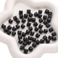 8mm schwarze Acrylperlen in Würfelform für DIY-Schmuck und Handyketten Zubehör - 8mm (1,5mm Loch) 50 Stück/Packung / Schwarz