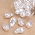 Irregular Baroque style white ABS pearl beads for DIY jewelry bracelet making - Gourd Style (#42)