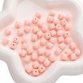 Perline a cubo sfaccettate in acrilico rosa chiaro 8mm per gioielli fai-da-te - 8mm (Foro 1,5mm) 50 Pezzi/Confezione / Arancione