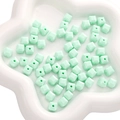 Perline a cubo sfaccettate in acrilico verde chiaro da 8mm per gioielli fai da te - 8mm (Foro 1,5mm) 50 Pezzi/Confezione / Verde