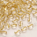 8x10mm transparante koffieboon glazen kralen met gouden S-structuur voor DIY sieraden - 10x8mm Gat Ongeveer 1mm / Goud