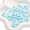 Perline a cubo in acrilico azzurro da 8 mm per gioielli fai-da-te e artigianato - 8mm (Foro 1,5mm) 50 Pezzi/Confezione / Blu