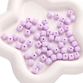 Perle a cubo in acrilico lavanda da 8mm per la creazione di bracciali fai-da-te - 8mm (Foro 1,5mm) 50 Pezzi/Confezione / Viola