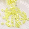 Pearly bright yellow flower beads for DIY jewelry making in a plastic bottle - 6mm (Approx. 230 Pcs/10g Pack) / Yellow