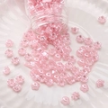 Pink pearlized ABS flower spacer beads for DIY jewelry making and craft projects - 6mm (Approx. 230 Pcs/10g Pack) / Pink