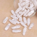 Spiral pearl white baroque style beads for DIY jewelry making and handmade crafts - Pipa Bead Style (#47)