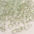 8x10mm transparante lichtgroene koffieboon glaskralen met gouden S-curve binnendraad - 10x8mm Gat Ongeveer 1mm / Groen