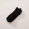 Single roll of black 5mm braided polyester rope for DIY crafts and handmade accessories - Solid Black