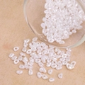 Irregular baroque teardrop pearls in white for DIY jewelry making and beadwork - Small Flat Piece Bead Style (#48)