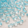 8x10mm transparante lichtblauwe koffieboon glazen kralen voor DIY sieraden maken - 10x8mm Gat Ongeveer 1mm / Hemelsblauw
