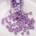 Paarse bloemvormige kralen met parelglans voor DIY sieraden en handwerkprojecten - 6mm (ca. 230 stuks/10g verpakking) / Paars