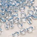 8x10mm doorschijnende blauwe koffieboon glaskralen met zilveren golven voor DIY sieraden - 10x8mm Gat Ongeveer 1mm / Meer blauw