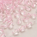 Roze transparante koffieboon glaskralen met spiraaltextuur voor DIY sieraden maken - 10x8mm Gat Ongeveer 1mm / Roze