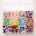 12-compartment kit with colorful glass seed beads for DIY jewelry making sets - Deep Color Series (12 Grids)