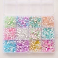 12-grid box of mixed macaroon glass beads and tube beads for DIY jewelry making - Light Color Series (12 Grids)