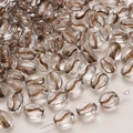 Transparante 8x10mm koffieboon glasparel met bruine krul voor DIY sieraden maken - 10x8mm Gat Ongeveer 1mm / Bruin