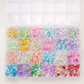 24-compartment seed bead kit with mixed colors and bugle beads for DIY jewelry making - Light Color Series (24 Grids)