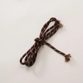 5mm dark brown polyester braided rope with white dotted pattern for DIY crafts and jewelry - Two-tone Dark Coffee