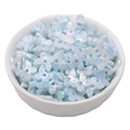 Iridescent light blue butterfly loose beads in a white bowl for DIY jewelry making - 10x11mm / 100 Pieces Set / Blue Series