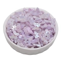 Light purple AB iridescent butterfly-shaped ABS pearl beads for DIY jewelry making - 10x11mm / 100 Pieces Set / Purple Series