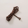 5mm brown braided polyester cord with white accents for DIY crafts and jewelry making - Bi-color Coffee