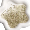 Sparkling transparent light yellow-green 4mm glass beads with gold glitter for DIY jewelry - 4mm (10g/Pack) / Champagne