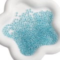 Sky blue 4mm faceted glass beads in white ceramic tray for DIY jewelry making - 4mm (10g/Pack) / Sky Blue