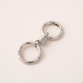 Zwei silberne Federring-Verbinder aus poliertem Metall für DIY-Schlüsselanhänger-Zubehör - 3cm Ring + 3cm Verschluss 8cm Gesamt / Silber