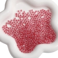 Faceted 4mm rose pink glass seed beads for DIY jewelry making and handmade crafts - 4mm (10g/Pack) / Red