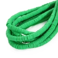 Perles Heishi plates en pâte polymère vert vif pour la création de bijoux DIY - 4mm (40cm/Fil) / Vert