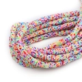 Perles Heishi arc-en-ciel en pâte polymère pour la création de bijoux DIY - Diamètre 6 mm x épaisseur env. 1 mm, trou env. 1 mm, 40 cm/fil / Mélange Rouge