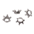 Perline a forma di corona in argento antico per bracciali e gioielli DIY - 15×6mm / Argento Antico