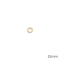 Natural 15mm wood ring accessory for DIY jewelry making and handmade crafts projects - 15mm (10 Pieces Pack) / Natural Wood Color