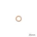 Natural wood ring for DIY crafts, 25mm diameter with smooth polished wood grain finish - 25mm (10 Pieces/Pack) / Natural Wood Color