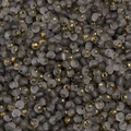 Frosted dark gray 4mm glass seed beads with gold foil specks for DIY jewelry making - Black