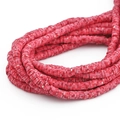 Perles Heishi en pâte polymère rouge vif pour la création de bijoux DIY - Diamètre 6mm - Rouge
